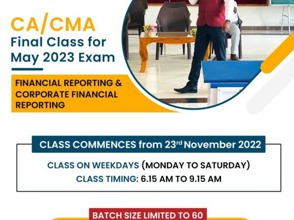 CA-CMA Final Classes for May 2023 Exam