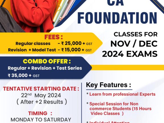 CA Foundation Coaching for November 2024 Exam